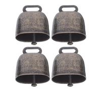 Alipis Small Cow Bells: 4pcs Cow Horse Sheep Grazing Copper Bells - Loud Bronze Cowbells Bulk - Pet Anti-theft Accessories for Farm Animal Horses Sheep Dogs Cats Festive Decoration