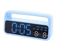 Alipis Small Digital Alarm Clock with Ambient Light Large Display Date Day for Bedrooms Desk Decor Portable Multifunctional Table Clock