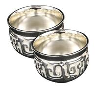 Alipis Small Metal Liquor Cups Stable and Sturdy Design 2pcs in Silver Alloy with Unique Texture Lightweight Luxury Style for Casual Sipping and Wine Tasting for Couples