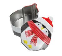 Alipis Small Penguin Shaped Christmas Candy Tin Sturdy Iron Material Friendly Holiday Treat Box Spacious Storage Container for Xmas Sweets Party Favours and Goodies