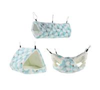 Alipis Small Pet Plush Hammock with Hanging Tunnel and Nest Design, Comfortable Snooze Bed for Hamsters, Rats, and Guinea Pigs, Soft Plush Material Suitable for Placement on Chairs Or