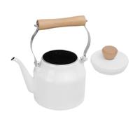 Alipis Small Stovetop Teapot with Handle Whistling Enamel Kettle for Gas Stove Induction Cooker Safe Sanitary Home Office Use