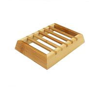 Alipis Soap Box Wooden Tray Hand-Polished Finish Natural Bamboo Storage Organizer for Home Bathroom Leak Holes Keeps Soap Dry
