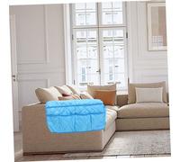Alipis Sofa Armrest Storage Pouch with Multiple Pockets Hanging Organizer for Recliner Couch Stylish Blue Arm Bag for Remote Controls Cables and Daily Essentials Clean Living Accessory