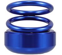 Alipis Solar Powered Rotating Car Aromatherapy Ornament Car Interior Decoration Blue Aluminum Alloy Double Ring Suspension Sleek Modern Design for Enhancing Driving Experience