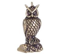 Alipis Solid Brass Owl Key Pendant Decorative Ornament for Tea Table Vintage Bronze Finish Stylish DIY Keychain Accessory Premium Handmade Brassware Gift for Craft Enthusiasts