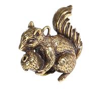 Alipis Solid Brass Squirrel Incense Burner Censer Holder for Tea Ceremony Decor Aromatherapy Desktop Ornament Creative Squirrel-Shaped Furnace Adornment