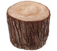 Alipis Solid Wood Stump Table Rustic Tree Trunk End Table for Home Decor Multi Functional Display Stand Artistic Natural Centerpiece for Weddings and Tea Lights