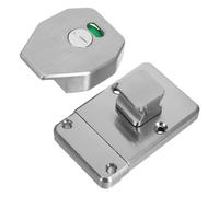 Alipis Stainless Steel Bathroom Indicator Lock with Occupied Vacant Display Humidity Resistant Privacy Bolt for Public Toilet Partition Doors Secure Washroom Latch for Restroom Privacy