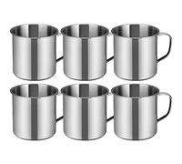 Alipis Stainless Steel Cup Set for Kids - Mini 6Pcs Drinking Cups Metal Mugs for Home School and Outdoor Use Ideal for Water and Tea