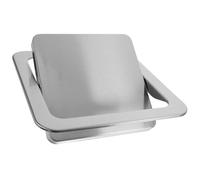 Alipis Stainless Steel Flap Lid for Garbage Bin, Sqaure Trash Can Cover Lid Replacement, Built-in Metal Waste Bin Lid for Square Garbage Can, Bathroom Garbage Can, Kitchen Garbage Can (23x23cm)