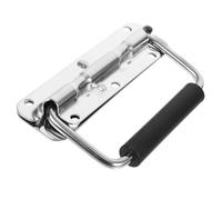 Alipis Stainless Steel Folding Tool Chest Handle with Spring-Loaded Mechanism and Comfortable Grip, Heavy Duty Foldable Handle for Mobile Repairs and DIY Projects