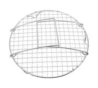 Alipis Stainless Steel Metal Steaming Rack with Handles Round Multi-functional Steamer for Rice Cooker and Air Fryer Rust-resistant Draining Rack for Cooking and Food Preparation