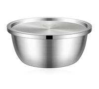 Alipis Stainless Steel Mixing Bowl for Baking, Eggs and Salad | Large Capacity Silver Bowl, Lightweight Indoor Outdoor Use, Food and Seasoning Mixing, Kitchen Container