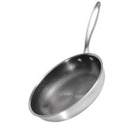 Alipis Stainless Steel Omelette Pan Grill Pan for Indoor Cooking Colander for Kitchen Pour Cookware Steel Frying Pan Omelette Skillet Works Frying Pan Non Stick Lid