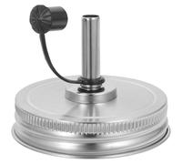 Alipis Stainless Steel Pouring Nozzle Vinegar Bottle Lid Syrup Dispenser Lid Moonshine Pour Spout Jar Oil Pour Jar Covers Pitcher s Silver