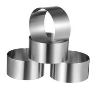 Alipis Stainless Steel Round Baking Mold 4Pcs Set 4In X 2In Mousse Rings Pastry Cutters for Cake Cooking and Dessert Preparation