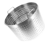 Alipis Stainless Steel Stock Pot Strainer Basket Capacity Leaky Pot for Kitchen Cooking Bucket for Crawfish Meat Broth Separation Suitable for Home and Party Use