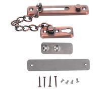 Alipis Stainless Steel Theft Door Chain Lock Dual Locking Security Latch for Hotels and Home Easy Installation No and Reliable Protection Dark Red Finish