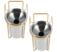 Alipis Stainless Steel Wall-Mount Ashtray Bathroom Cigarette Bin Space-Saving Metal Ash Bucket Easy Clean Wall Holder for Indoor Outdoor Use