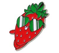 Alipis Strawberry Brooch Enamel Strawberry Lapel Pin Alloy Red Cute Cartoon Fruit Badge for Women Shirts Day Decorative Backpack Zipper Accessory