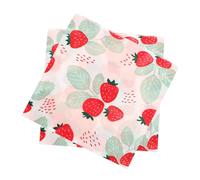 Alipis Strawberry Pattern Party Paper Napkins Soft Absorbent Tissue for Birthday Graduation Dinner Celebrations Summer Beach Theme Decorative Practical Supplies