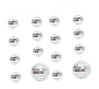 Alipis Strings of Pulling Garlands Mirror Disco Balls Hanging Disco Mirror Ball Decorations for Wedding Birthday Party Ornaments for Xmas Ceiling Wall Hanging