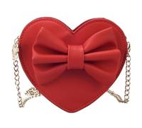 Alipis Stylish Heart-shaped Cross-body Bag with Pu Material and Chain Strap, Easy to Carry and Open, for Different Occasions and Daily Use