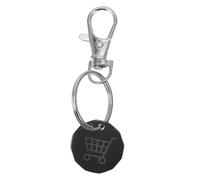 Alipis Supermarket Trips Shopping Cart Coin Keychain Holder Decorative Shop Trolley Token Pendant Key Ring Rings
