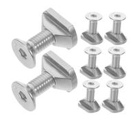 Alipis T Shape Screws Greater Resistance to Force 8pcs Stainless Steel Easy Installation for Surfboard and Hydrofoil Mounting for Oceans and Artificial Wave Pools, Suitable for Casual