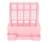 Alipis Tabletop File Holder Magazine Holder Multi-Compartment High-Class Plastic Simple Look Design Convenient Storage Stable and Reliable for Libraries and Dormitories Books Documents