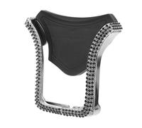 Alipis Telescopic U-shape Car Phone Holder with Rhinestone Decoration Air Vent Mount Compatible with Phones for Navigation Black