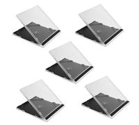 Alipis Thick Plastic CD DVD Storage Cases 5-Pack Reusable Disc Holders Hard Plastic Organizer for Albums Compatible Standard and DVDs