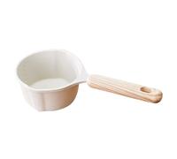 Alipis Thickened Small Metal Saucepan with Double Spouts and Heat-Resistant Wooden Handle Multifunctional Butter Melting Pot for Cheese Wax and Oil Pouring Milk Pan for Kitchen Use