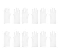Alipis Thin Cotton Gloves White 6 Pairs for Art and Jewelry Handling