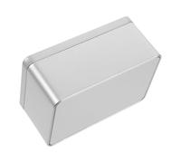 Alipis Tinplate Jewelry Box Tool Storage Box Silver Portable Organizer for Sewing Supplies and Cards for Travel and Office