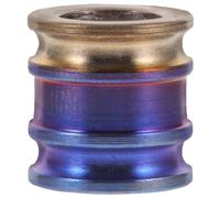 Alipis Titanium Lanyard Bead Blue Short Column Pendant for Paracord DIY Jewelry Making Outdoor Everyday Carry Travel Accessory