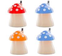 Alipis Toothpick Holder Dispenser ABS 4 Pcs Mushroom Shaped for Home | Creative Cartoon Design, Easy Automatic Dispensing, Convenient Storage, Fine Workmanship, Adorable Look Random Color