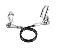 Alipis Trailer Safety Chain with Hooks Steel Wire Coiled Towing Chains Spring Type Coiled Safety Cable Convenient Storage for Trailer Towing Rv