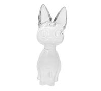 Alipis Transparent Cat Shaped Glass Jar Pet Hair Keepsake Box for Cat Whiskers and Dog Beard Storage Compact Memorial Container for Long-term Hair Preservation Space-saving and Convenient