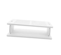 Alipis Transparent Plastic Business Card Stand Holder with Slots for Hotel Front Desk Stable Desktop Organizer for Workspace Office Exhibition and Trading Displays