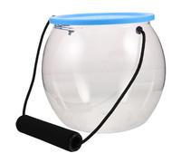 Alipis Transparent Portable Fish Bowl with Lid for Outdoor Use Saltwater Resistant Goldfish Tank and Hydroponic Plant Vase Compact Travel Friendly Bucket with Handle for Carnival Prizes