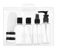 Alipis Travel Bottles Set Leakproof Refillable Pet Plastic Containers with Storage Bag and Labels for Convenient Storage of Shampoo and Cream, Travel Toiletry Essentials