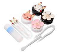 Alipis Travel Contact Lens Case with Tools for Women Portable Plastic Makeup Lens Box with Fine Workmanship Lightweight and Cute that Can Be Put in Your Bag Or Suitcase