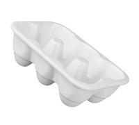 Alipis Tray White Ceramic with 6 Compartments Egg Home Egg Organizer Box Simple and High-end for Refrigerator Storage the Fridge