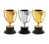Alipis Trophy Award Gold Award Trophy Cups, Mini Plastic Golden Trophies Kids Participation Rewards for Kids Party Favors Props Rewards Winning Prizes Competitions 3pcs Team Gifts
