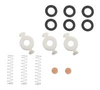 Alipis Trumpet Button Spring Repair Kit Black and White Felt Pads, Cork and Piston Valve Springs Set, Small Cornet Valve Replacement Parts for Musical Instrument Maintenance