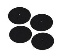 Alipis Turntable Slipmat Easy Installation Black for 4pcs Felt Vinyl Records Anti-static and, Gentle Contact Surface Shock Absorbing Disc Protective Pad Phonograph Turntables