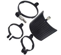 Alipis U-shape Microphone Sound Filter Pop Filter Noise Reduction Mic Cover Black Metal Abs Plastic Unique Design Craftsmanship for Desktop and Floor-standing Microphone Stands