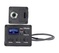 Alipis Ukulele Piezo Pickup Equalizer with 3 Bands and Digital Processing Tuner System Featuring Lcd Display and 3 Status Control Knobs Plastic Ukulele Accessory for Accurate Sound